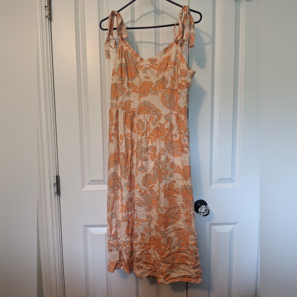 Paisley orange summer dress